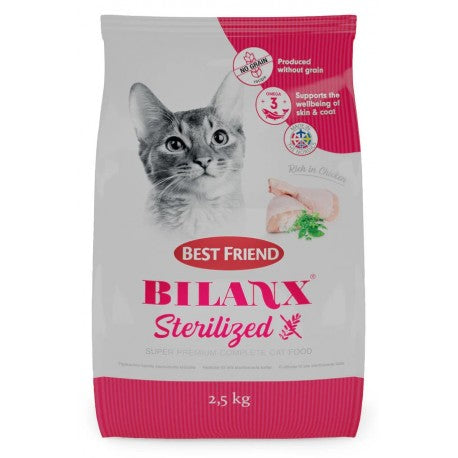 Bilanx Chicken Sterilezed KORNFRI 2,5 KG (Erstatter Racinel kattefoderet)