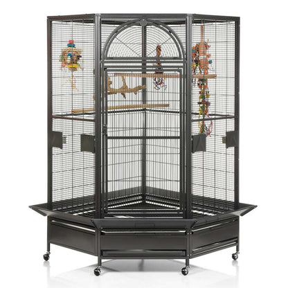 Montana | Corner Cage Denver II - Antique from Montana Cages - Bestillingsvare - Vi anbefaler afhentning hvis muligt, da dette produkt skal leveres med fragtmand (Pallefragt)
