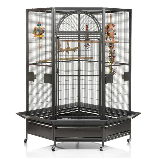 Montana | Corner Cage Denver II - Antique from Montana Cages - Bestillingsvare - Vi anbefaler afhentning hvis muligt, da dette produkt skal leveres med fragtmand (Pallefragt)