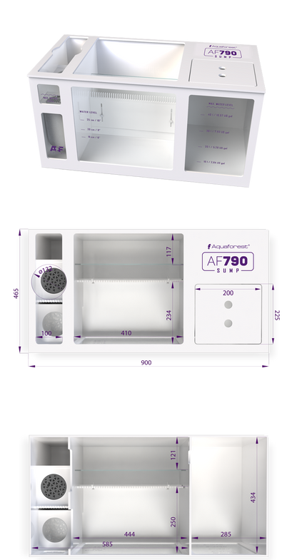 BESTILLINGSVARE! AF OceanGuard  790 (Fås i flere farver) - premium aquarium kit Display "balje" 585 tr.  ialt 790 ltr.