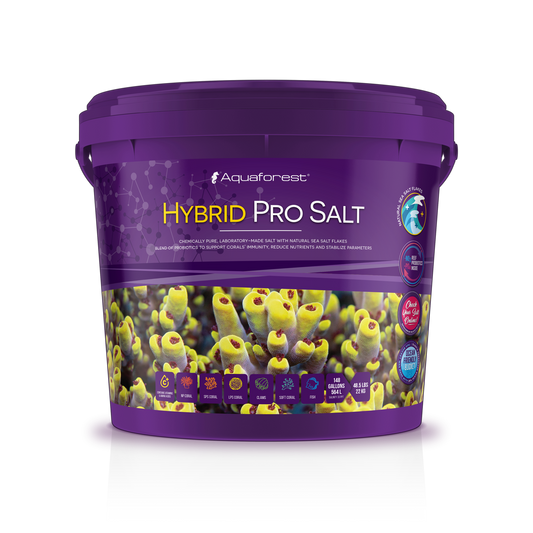 AF Hybrid PRO salt - for akvarier der kræver lav N03/PO4 levels, 22kg
Obs! Leveres separat, fragt af salt inkl. i prisen.