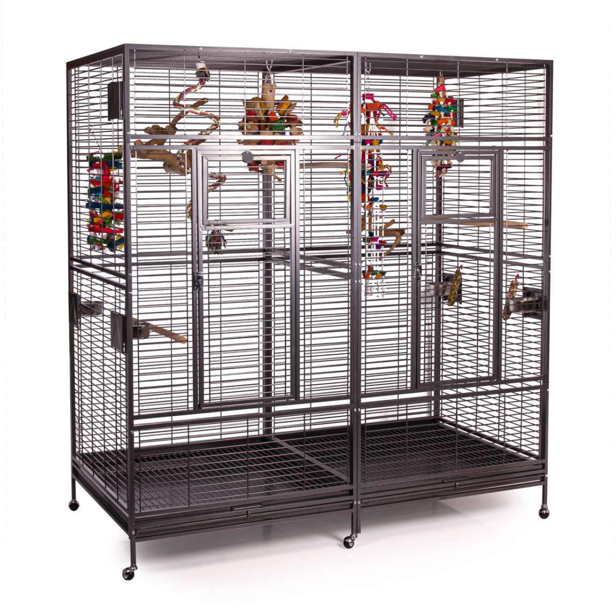 Montana | Voliere Arkansas Nova II | ca. 206 x 101,5 x 220 cm dobbeltvoliere til papegøjer - Bestillingsvare - Vi anbefaler afhentning hvis muligt, da dette produkt skal leveres med fragtmand (Pallefragt)