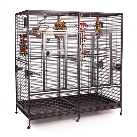 Montana | Voliere Arkansas Nova II | ca. 206 x 101,5 x 220 cm dobbeltvoliere til papegøjer - Bestillingsvare - Vi anbefaler afhentning hvis muligt, da dette produkt skal leveres med fragtmand (Pallefragt)