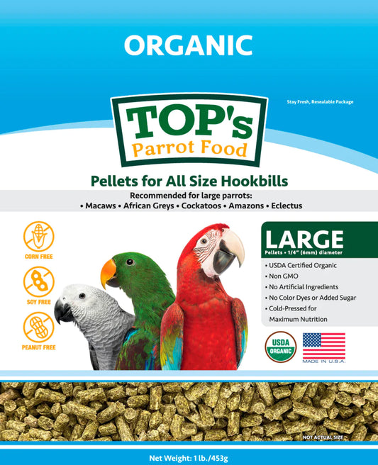 TOP's Parrot Food Medium / Large Pellets (Papegøjefoder)