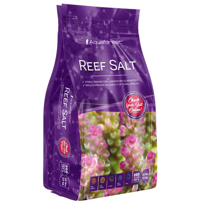 AF Reef Salt - Marine salt for Soft/LPS/SPS, pose, 25kg Obs! Leveres separat, fragt af salt inkl. i prisen.