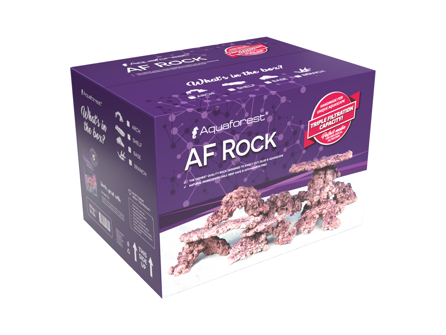 Aquaforest Rock MIX 10 eller 18 kg. - high porosity rock, box (Obs! Fragt på sten inkl. i prisen og leveres separat for andre produkter)