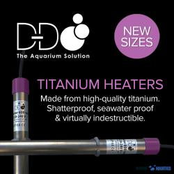 D-D Titanium heater - akvarie varmelegeme (150 til 650w)