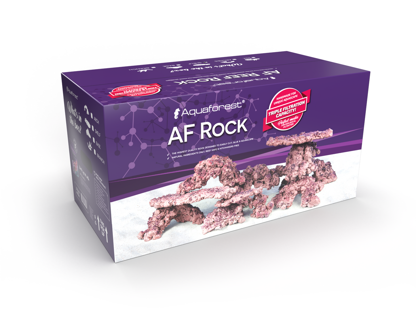 Aquaforest Rock BASE 10 eller 18 kg. - high porosity rock, box (Obs! Fragt på sten inkl. i prisen og leveres separat for andre produkter)