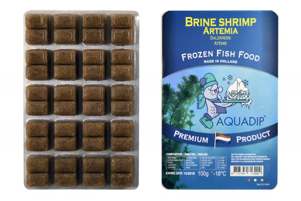 Aquadip Brine shrimp 100 g Frostfoder til saltvandsfisk
