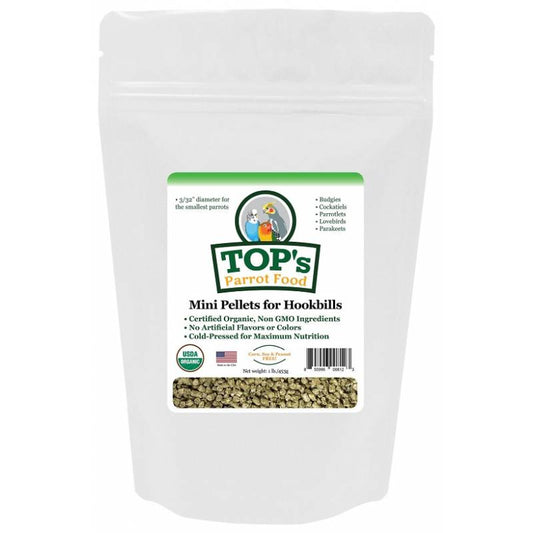 OVERSKREDET BEDST FØR DATO! (30. Oktober 2023) - TOP's Parrot Food Mini Pellets (Papegøjefoder)